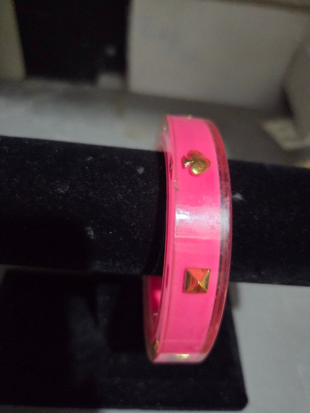 Pink bangle bracelet